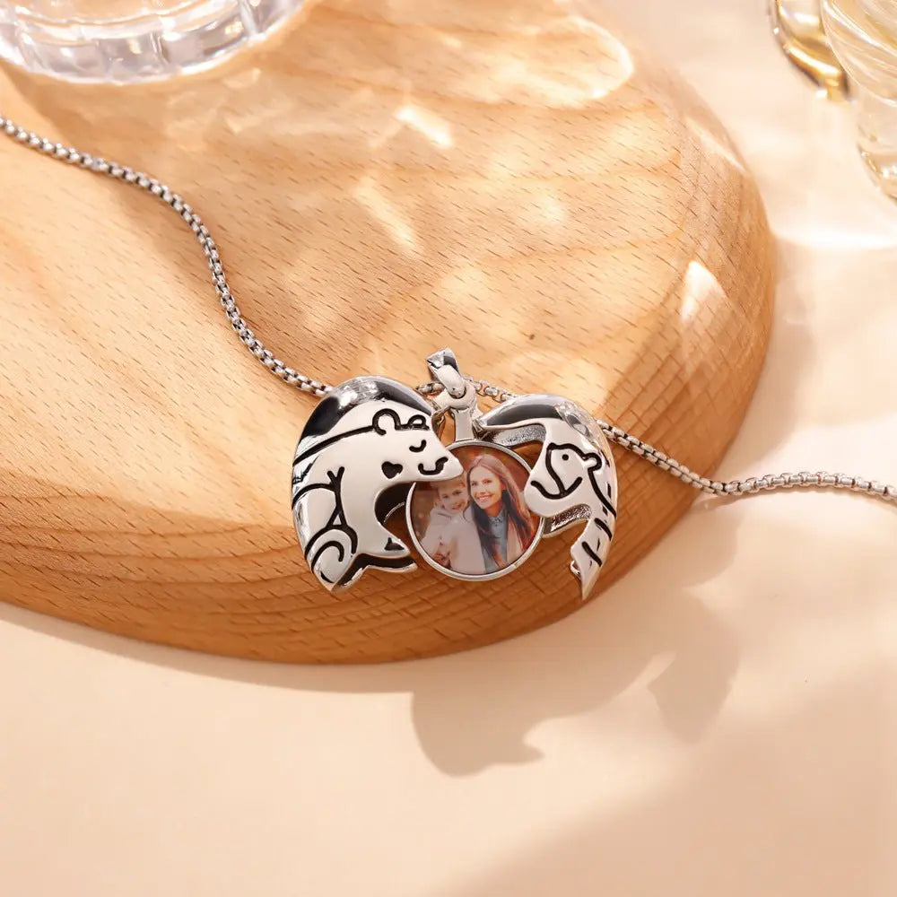 Bear Hug Heart Necklace Photo Box - Blade & Thread