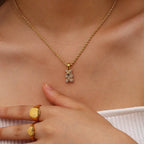 Bear pendant 18K zirconium necklace nowadaysfashion