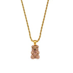 Bear pendant 18K zirconium necklace nowadaysfashion