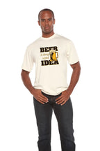 Beer Idea Men's Bamboo Viscose/Organic Cotton Short Sleeve Graphic T-Shirt Spun Bamboo