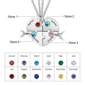 BFF Heart Shaped Friendship Birthstone Necklace with for 4 Friends nowadaysfashion