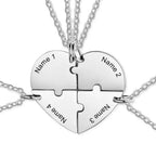 BFF Heart Shaped Friendship Birthstone Necklace with for 4 Friends nowadaysfashion