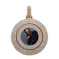 Big Size Custom Photo Rotating Pendant Necklace Full Iced Out Cubic Zirconia Hip Hop Jewelry nowadaysfashion