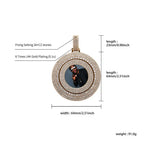 Big Size Custom Photo Rotating Pendant Necklace Full Iced Out Cubic Zirconia Hip Hop Jewelry nowadaysfashion