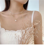 Big White Imitation Pearl Beads Choker Clavicle Chain Necklace For Women Wedding Jewelry nowadaysfashion