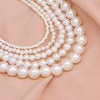 Big White Imitation Pearl Beads Choker Clavicle Chain Necklace For Women Wedding Jewelry nowadaysfashion