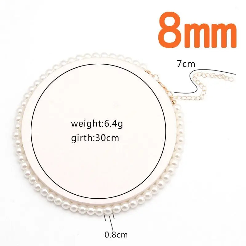 Big White Imitation Pearl Beads Choker Clavicle Chain Necklace For Women Wedding Jewelry - Blade & Thread