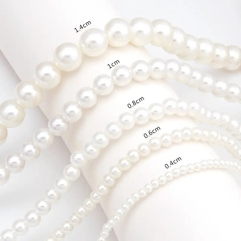 Big White Imitation Pearl Beads Choker Clavicle Chain Necklace For Women Wedding Jewelry nowadaysfashion