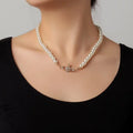 Big White Imitation Pearl Choker Necklace  Clavicle Chain Fashion Necklace nowadaysfashion