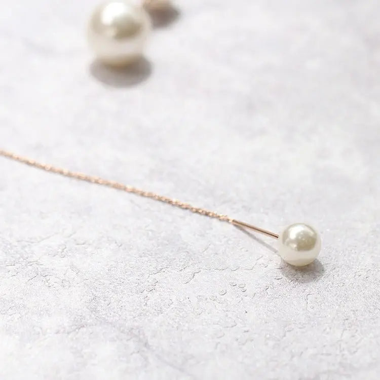 Big White Imitation Pearl Choker Necklace Clavicle Chain Fashion Necklace - Blade & Thread