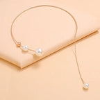 Big White Imitation Pearl Choker Necklace  Clavicle Chain Fashion Necklace nowadaysfashion