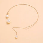 Big White Imitation Pearl Choker Necklace  Clavicle Chain Fashion Necklace nowadaysfashion