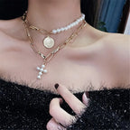Big White Imitation Pearl Choker Necklace  Clavicle Chain Fashion Necklace nowadaysfashion