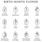 Birth Mother Flower Neckalce New Month Necklace For Mom Gold Color Oval Pendant Necklace nowadaysfashion