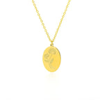 Birth Mother Flower Neckalce New Month Necklace For Mom Gold Color Oval Pendant Necklace nowadaysfashion