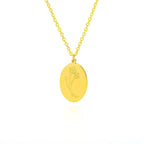 Birth Mother Flower Neckalce New Month Necklace For Mom Gold Color Oval Pendant Necklace nowadaysfashion