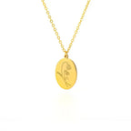 Birth Mother Flower Neckalce New Month Necklace For Mom Gold Color Oval Pendant Necklace nowadaysfashion