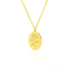 Birth Mother Flower Neckalce New Month Necklace For Mom Gold Color Oval Pendant Necklace nowadaysfashion