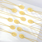 Birth Mother Flower Neckalce New Month Necklace For Mom Gold Color Oval Pendant Necklace nowadaysfashion