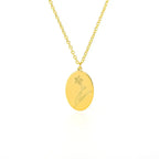 Birth Mother Flower Neckalce New Month Necklace For Mom Gold Color Oval Pendant Necklace nowadaysfashion