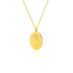 Birth Mother Flower Neckalce New Month Necklace For Mom Gold Color Oval Pendant Necklace nowadaysfashion