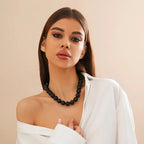 black bead necklace nowadaysfashion