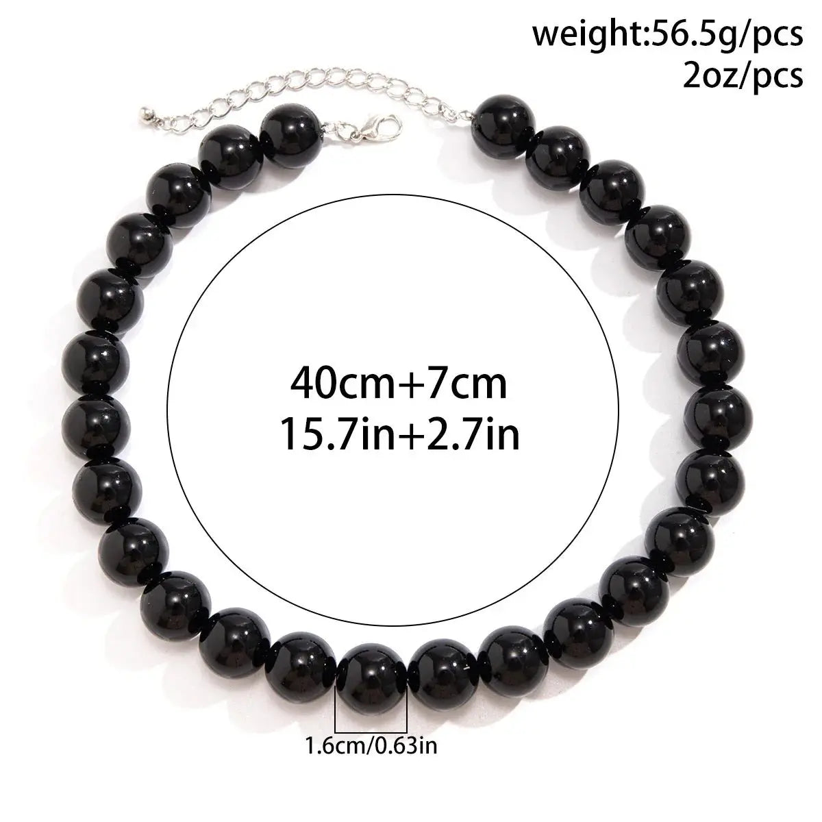 black bead necklace nowadaysfashion