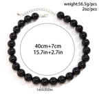 black bead necklace nowadaysfashion