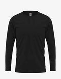 Black men's long sleeve shirt from SpectraUSA, style 5006, shown from the front with a clean, fitted design.