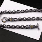Black retro skull punk necklace nowadaysfashion