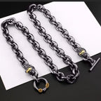Black retro skull punk necklace nowadaysfashion
