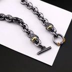 Black retro skull punk necklace nowadaysfashion