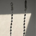 Black smudged dark style pure handmade design trouser chain nowadaysfashion