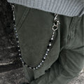 Black smudged dark style pure handmade design trouser chain nowadaysfashion