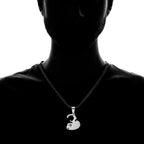 Black White Cat Stitching Necklace Friendship Heart Shape Gold White Cat Cute Couple Jewelry nowadaysfashion