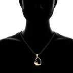 Black White Cat Stitching Necklace Friendship Heart Shape Gold White Cat Cute Couple Jewelry nowadaysfashion