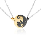 Black White Couple dog Necklace Animal Puppy Pendant Choker Necklaces Lover Valentine's Day nowadaysfashion