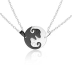 Black White Couple dog Necklace Animal Puppy Pendant Choker Necklaces Lover Valentine's Day nowadaysfashion