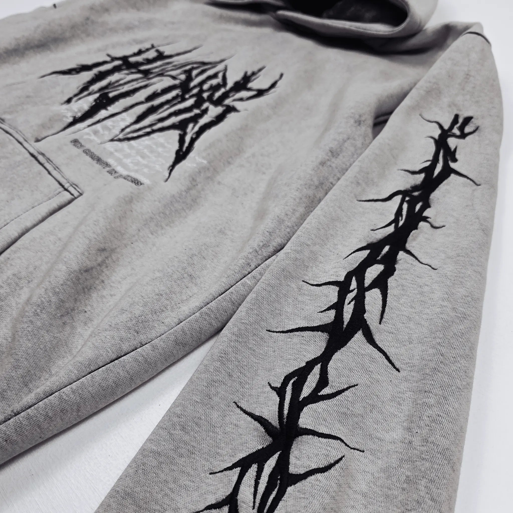 Bleached Fang Pullover Hoodie Any Means Necessary Clothing
