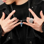Blue Zircon Cross Hip-hop Necklace nowadaysfashion
