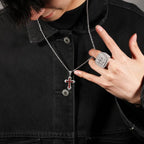 Blue Zircon Cross Hip-hop Necklace nowadaysfashion