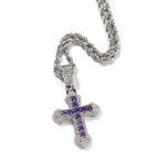 Blue Zircon Cross Hip-hop Necklace nowadaysfashion