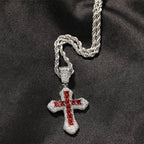 Blue Zircon Cross Hip-hop Necklace nowadaysfashion