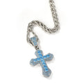 Blue Zircon Cross Hip-hop Necklace nowadaysfashion