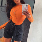 Bodycon Bodysuits Women Long Sleeve Body Suit Female O Neck nowadaysfashion