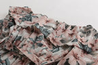 Bohemian Floral Print Ruffles Chiffon Shorts Jumpsuit Women Long Sleeve Off Shoulder Rompers nowadaysfashion