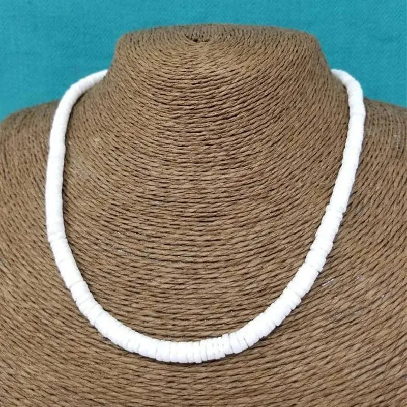 Bohemian Hawaii Puka White Clam Chips Shell Necklace nowadaysfashion