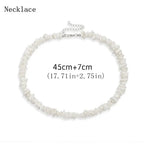 Bohemian Hawaii Puka White Clam Chips Shell Necklace nowadaysfashion