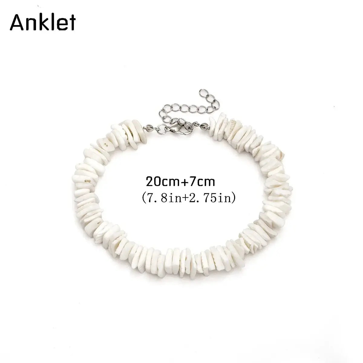 Bohemian Hawaii Puka White Clam Chips Shell Necklace - Blade & Thread