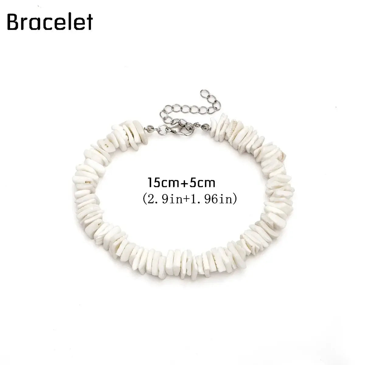 Bohemian Hawaii Puka White Clam Chips Shell Necklace nowadaysfashion